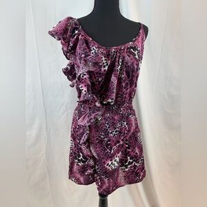 Chic Leopard Print Ruffle‎ Mini Dress